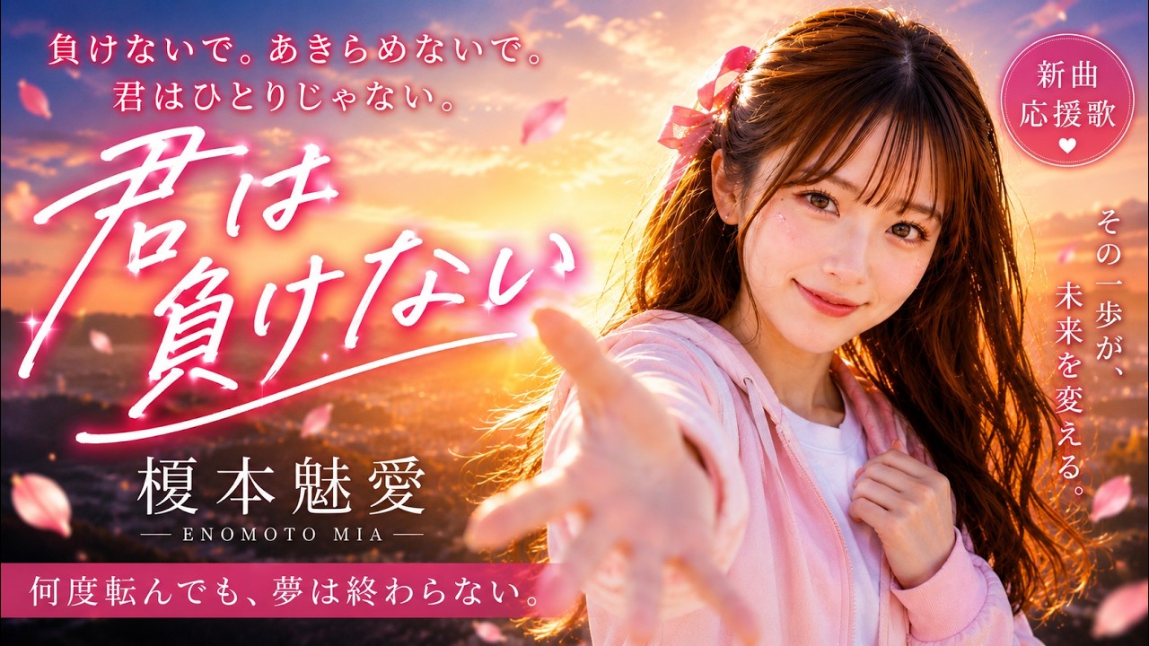 榎本魅愛「君は負けない」公式YouTubeサムネイル